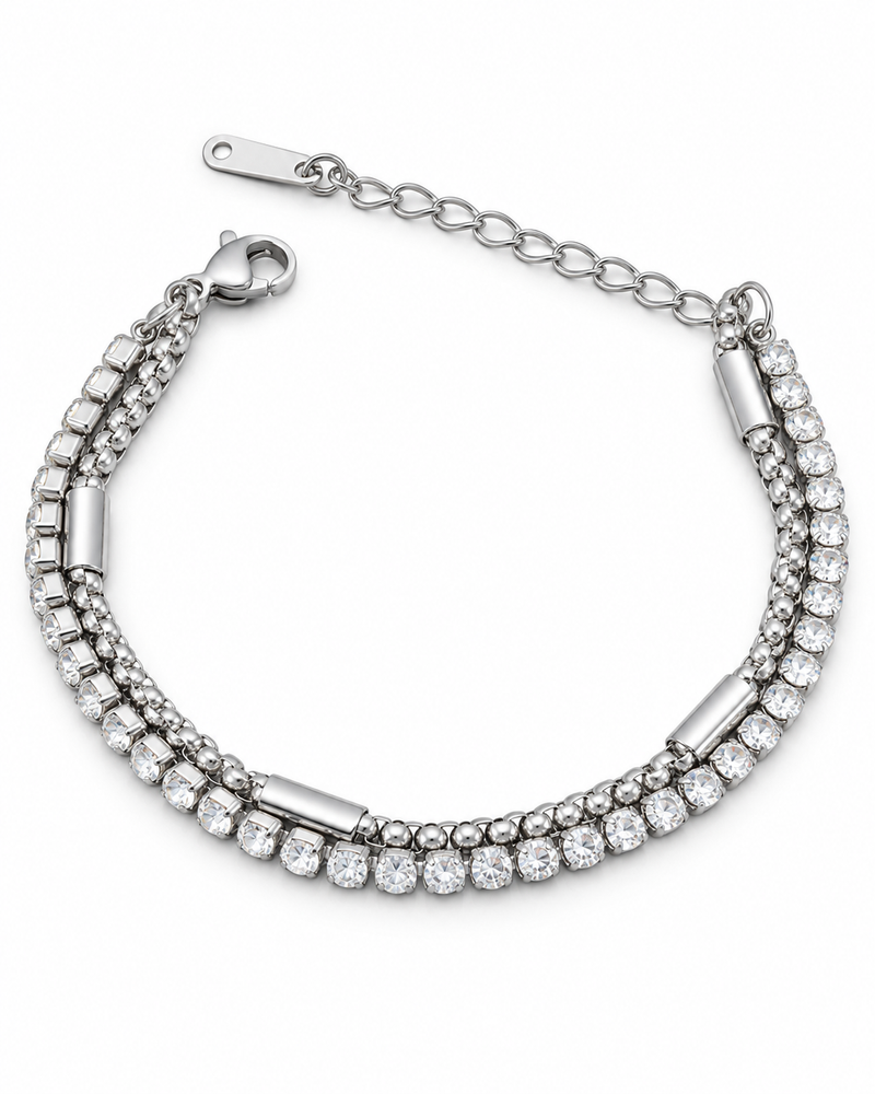 Double Light Tennis Bracelet — product view