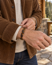 Double Row Earth Bead Bracelet — styling look one