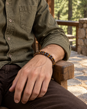 Double Row Earth Bead Bracelet — alternative styling