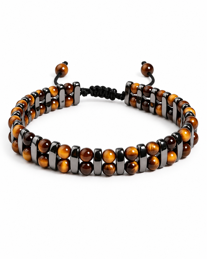 Double Row Earth Bead Bracelet — product view