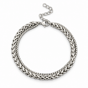 Double Wheat Link Bracelet — product view