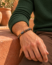 Earth Cylinder Bead Bracelet — alternative styling
