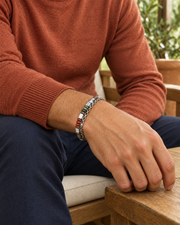 Earthtone Silver Layer Bracelet — alternative styling