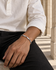 Faceted Bamboo Link Bracelet — styling look one