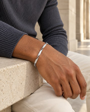 Faceted Bamboo Link Bracelet — alternative styling