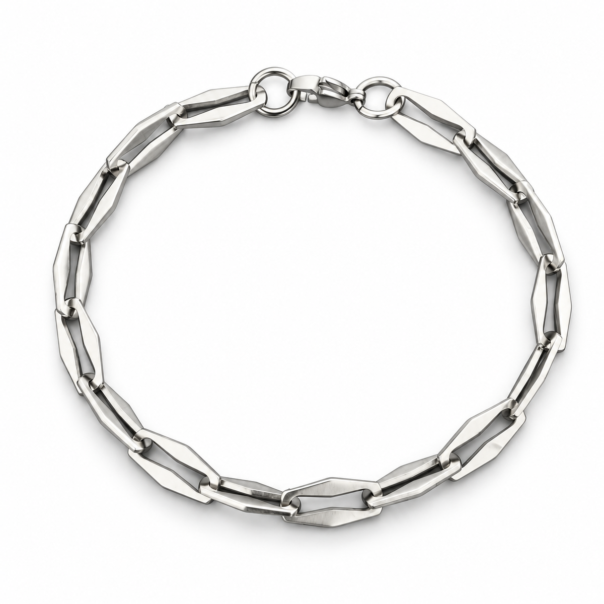 Faceted Bar Link Bracelet — product view