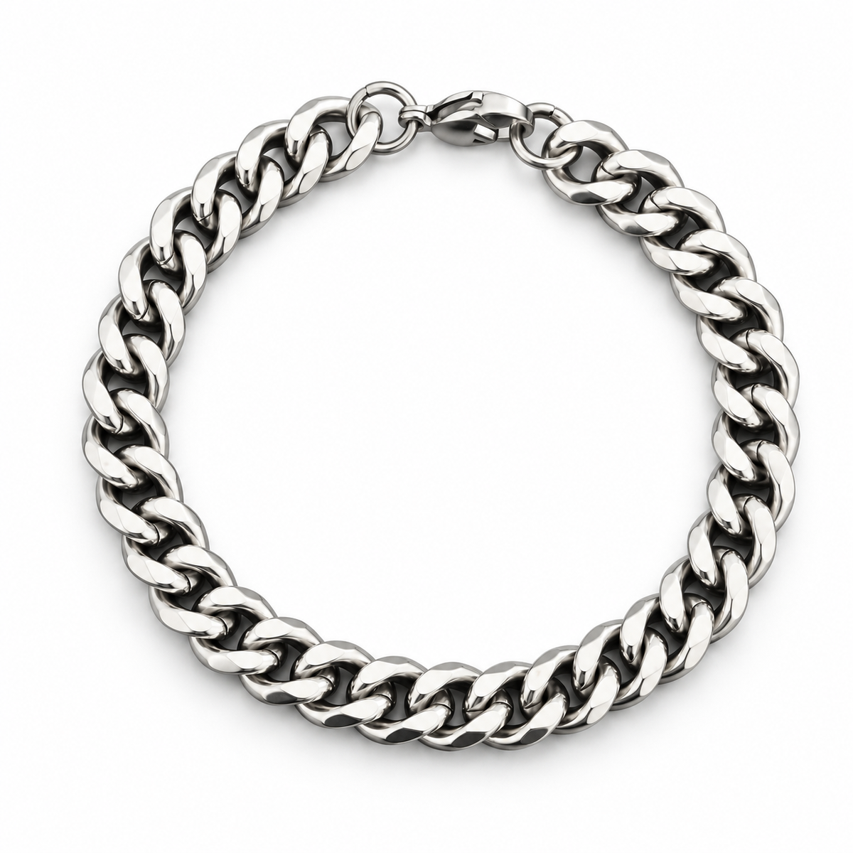 Faceted Curb Bracelet — product view