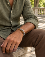 Faceted Earth Chain Bracelet — styling look one