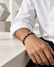 Faceted Polygon Bead Bracelet — styling look one