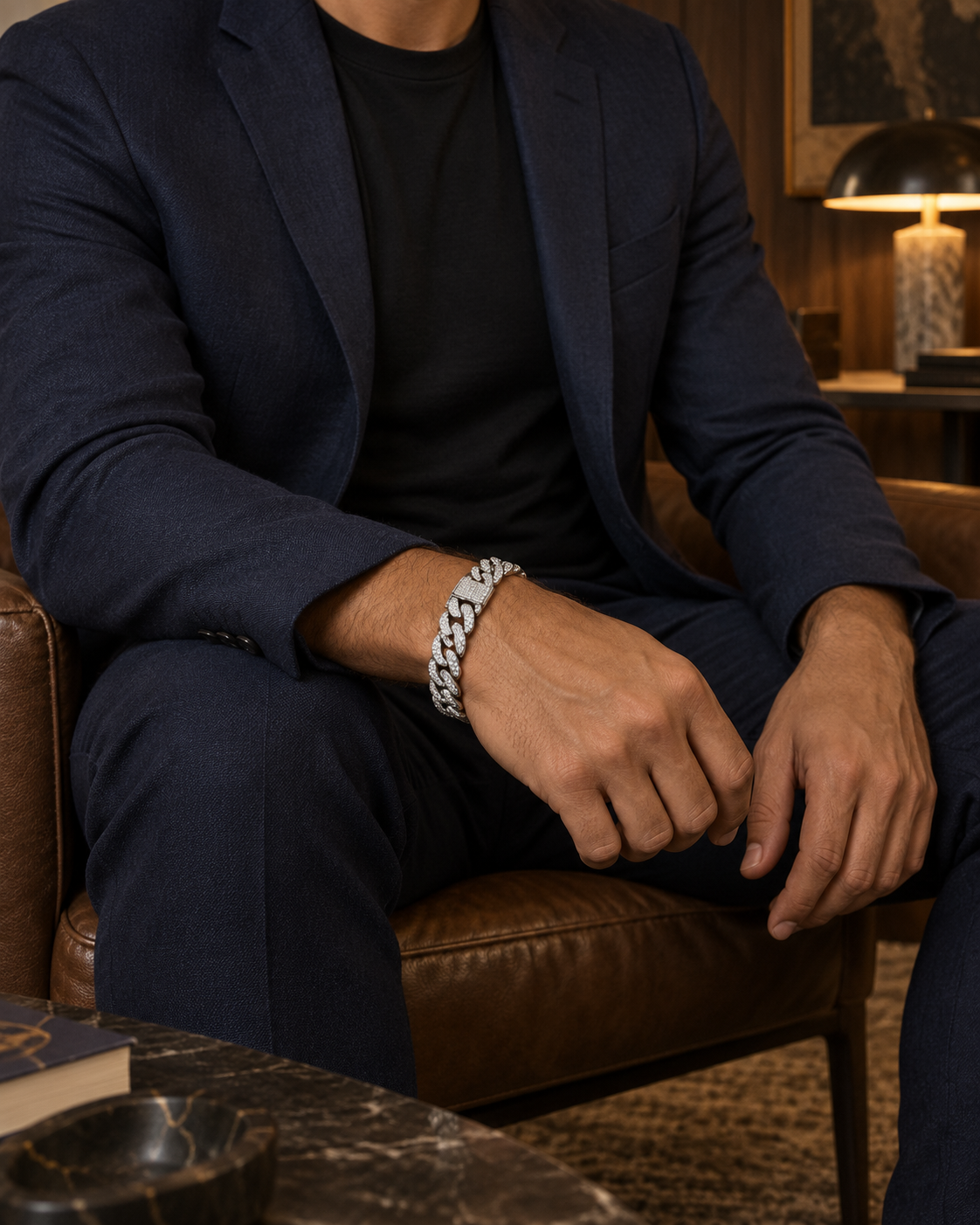 Full Pave Curb Bracelet — contextual scene