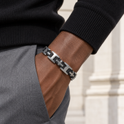 Geometric Cross Link Bracelet — casual styling