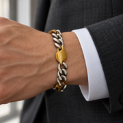 Gold Accent Curb Bracelet — tailored styling