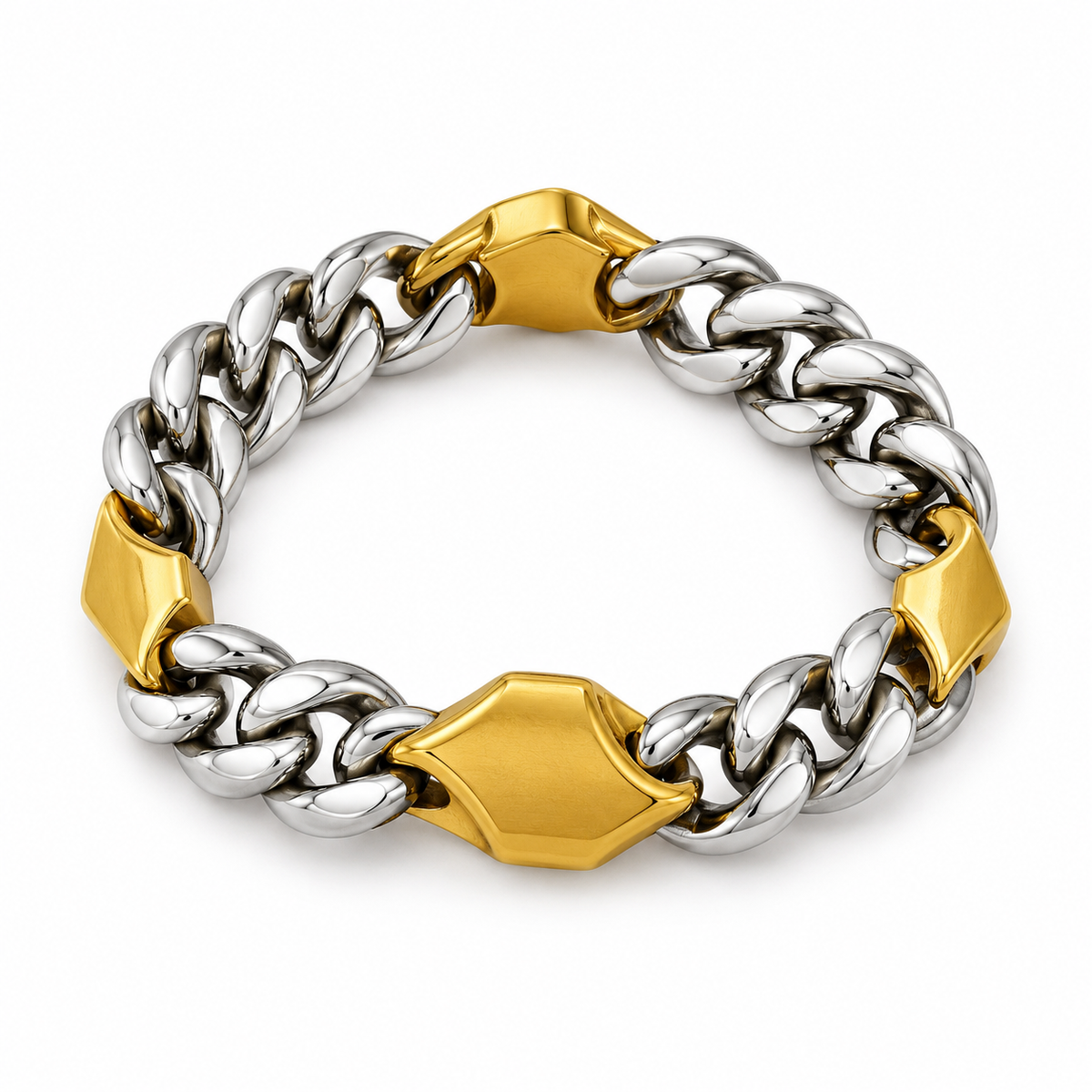 Gold Accent Curb Bracelet — product view