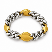 Gold Accent Curb Bracelet — product view