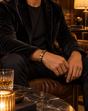 Gold Cross Braid Bracelet — contextual scene