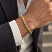 Gold Mesh Segment Bracelet — tailored styling