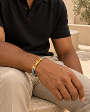 Golden Wave Weave Bracelet — alternative styling