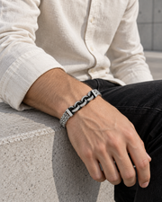 Graphite Gear Weave Bracelet — alternative styling
