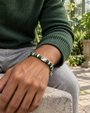 Green Block Charm Bracelet — alternative styling