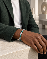 Green Facet Nugget Bracelet — styling look one