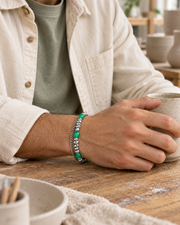 Green Layer Bead Bracelet — alternative styling
