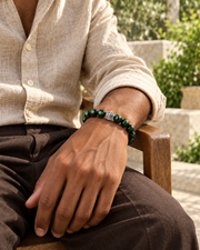 Green Mosaic Bead Bracelet — alternative styling