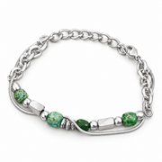 Green Vine Link Bracelet — product view