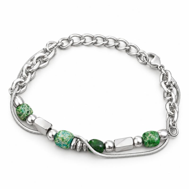 Green Vine Link Bracelet — product view