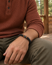 Lava and Wood Accent Bracelet — styling look one