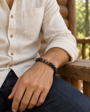 Lava and Wood Accent Bracelet — alternative styling