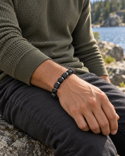 Lava Cube Cord Bracelet — styling look one