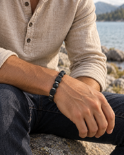 Lava Cube Cord Bracelet — alternative styling