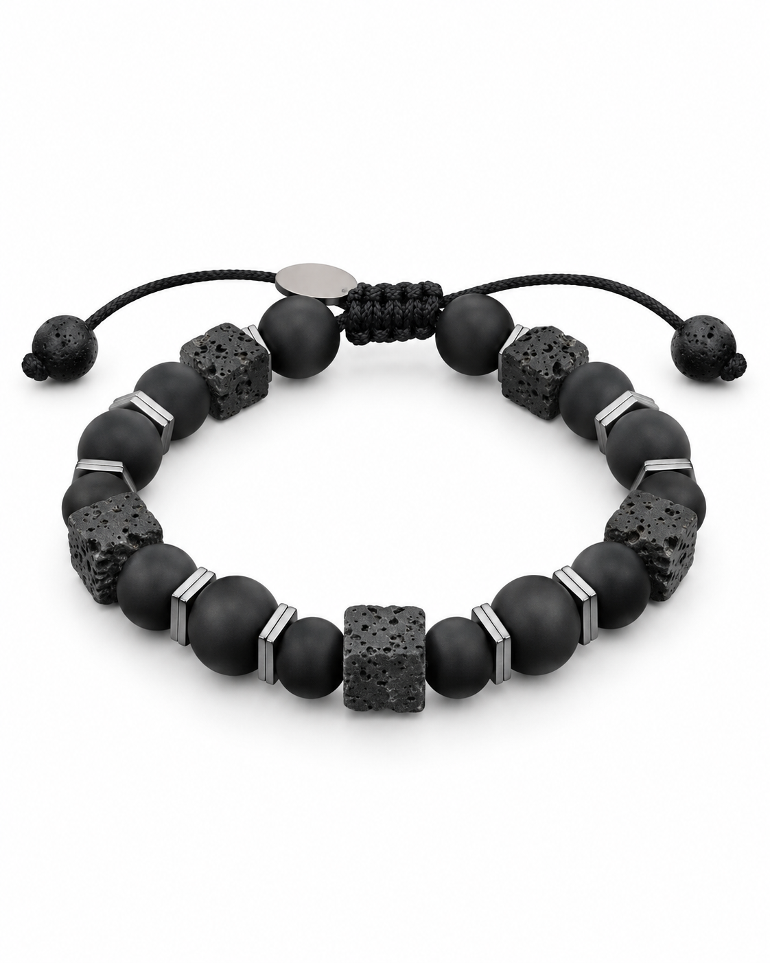 Lava Cube Cord Bracelet — product view