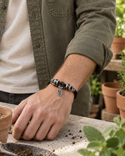 Leaf Detail Cord Bracelet — styling look one