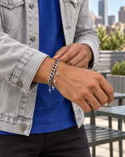 Lightning Charm Curb Bracelet — styling look one