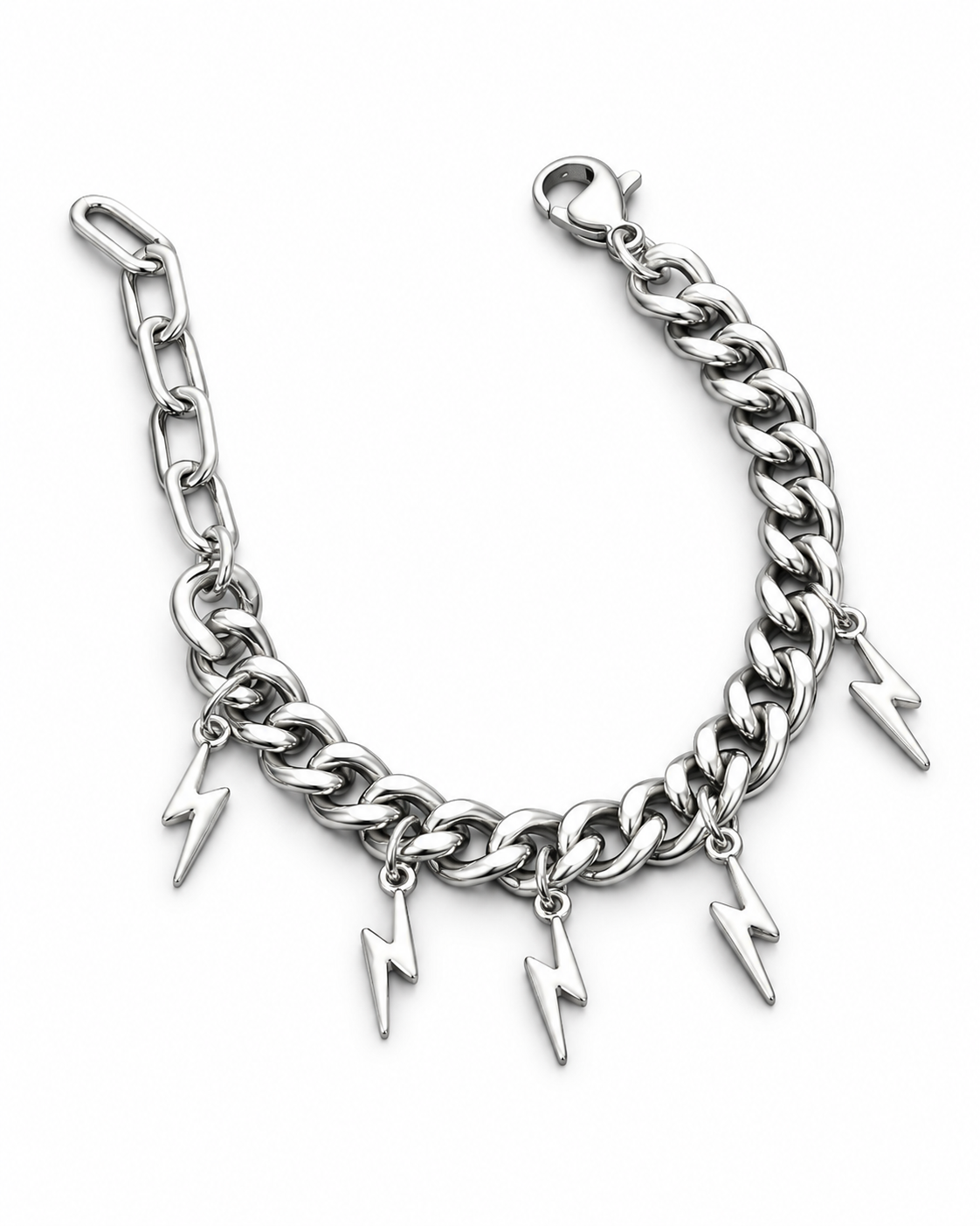 Lightning Charm Curb Bracelet — product view