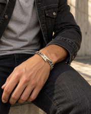 Lightning Inset Chain Bracelet — styling look one