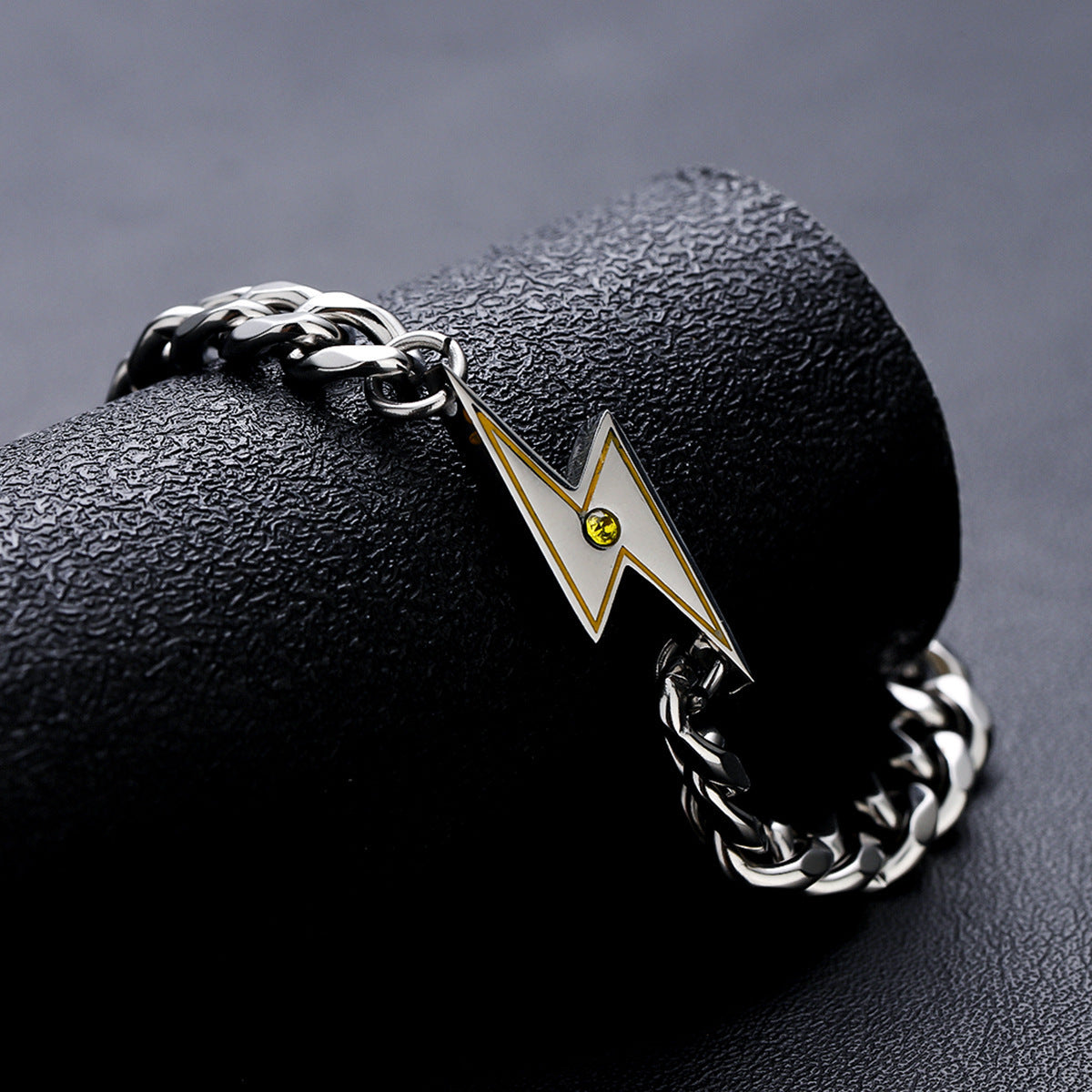 Lightning Inset Chain Bracelet