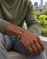 Lime Inlay Curb Bracelet — alternative styling