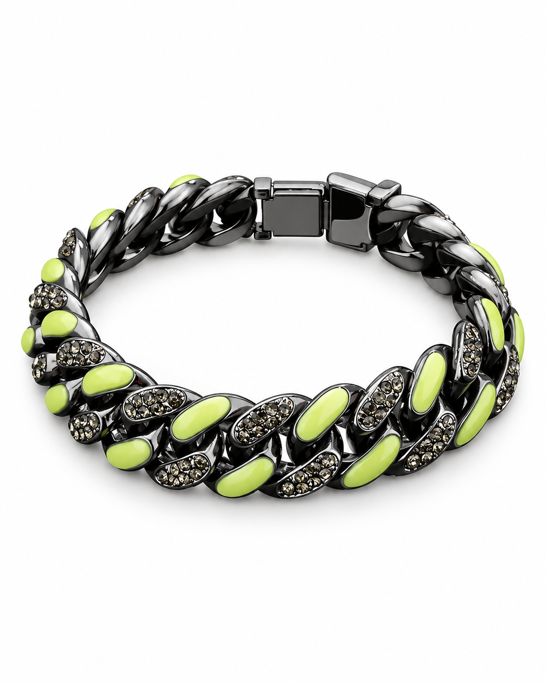 Lime Inlay Curb Bracelet — product view