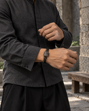 Lion Detail Cord Bracelet — styling look one