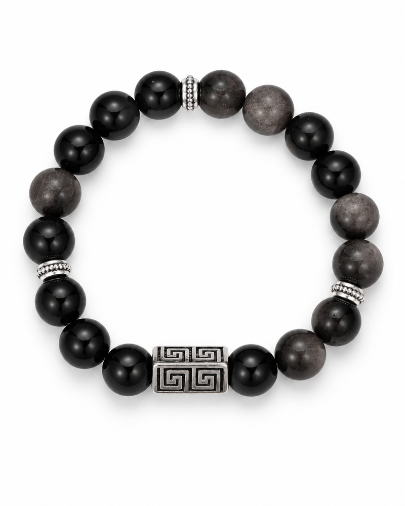 Meander Detail Bead Bracelet — product view