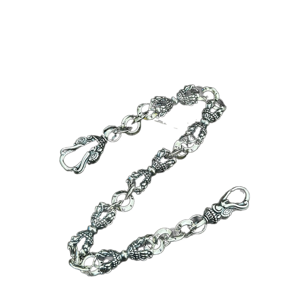 Men's Vajra Repeat Bracelet in Sterling Silver – front view