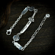 Men's Seven-Star Sword Bracelet in Sterling Silver – original reverse and clasp detail