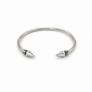 Men's Spike Tip Cuff in Sterling Silver – front view