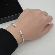 Men's Spike Tip Cuff in Sterling Silver – original detail on wrist