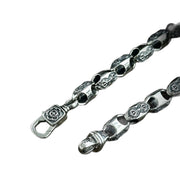 Men's Vajra Relief Bracelet in Sterling Silver – original plate and clasp detail