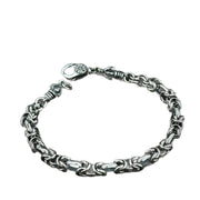 Men's Vajra Loop Bracelet in Sterling Silver – front view