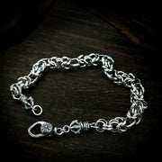 Men's Vajra Loop Bracelet in Sterling Silver – open chain and link detail