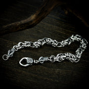 Men's Vajra Loop Bracelet in Sterling Silver – open chain and link detail